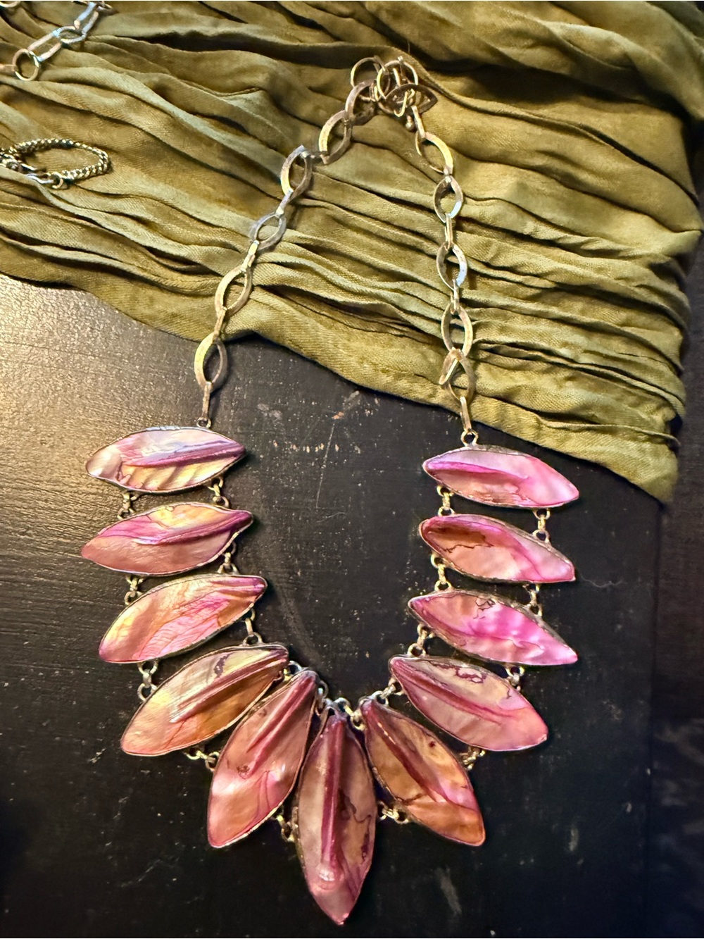 Pink Shell Statement Necklace - Women's Fashion Jewelry